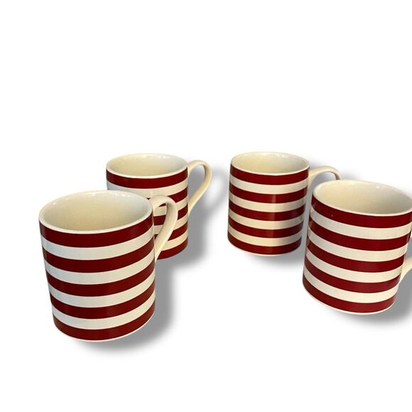 Vintage Set Of 4 RALPH LAUREN Hampton’s Flag 12oz COFFEE MUGS CUPS Americana - Picture 6 of 12